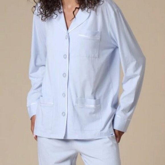 NWOT KIP Mist Blue Luxe Cotton Classic Pajama Set - XXL - Picture 3 of 12